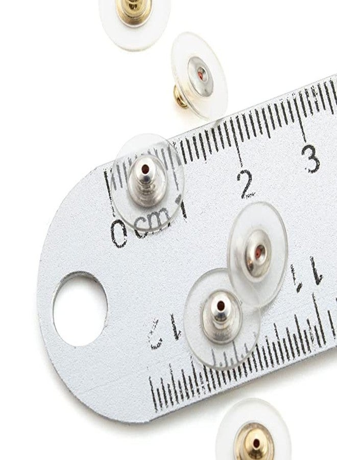 meryCraft Golden and Silver Earring Backs Stopper Earnuts Stud Earring Rubber Back Supplies for Jewelry Findings Making Accessories Gold & Silver(15 pcs Each) MCI-STPR-009 - Image 2
